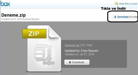 Box.net ten dosya nasıl indirilir 1