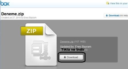 Box.net ten dosya nasıl indirilir 2