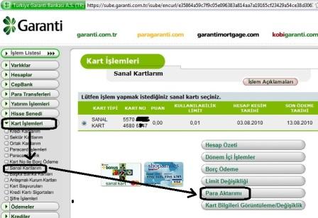 Garanti Sanal Kart Oluşturmak 12 www.enesbayram.com.tr