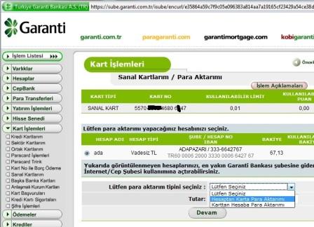 Garanti Sanal Kart Oluşturmak 13 www.enesbayram.com.tr
