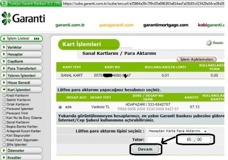 Garanti Sanal Kart Oluşturmak 14 www.enesbayram.com.tr