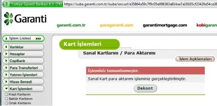 Garanti Sanal Kart Oluşturmak 16 www.enesbayram.com.tr